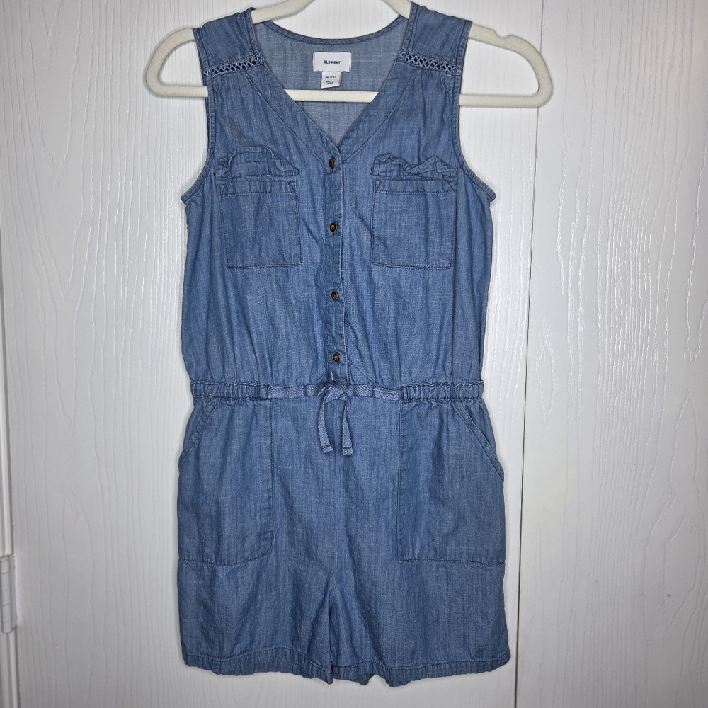 Old Navy Kids Denim Romper-Size XL